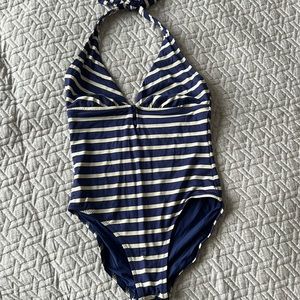 Helen Jon sz XS Navy a striped One Piece‎ Swimsuit